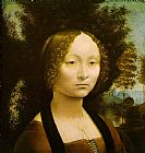 Portrait Canvas Paintings - Portrait of Ginevra Benci